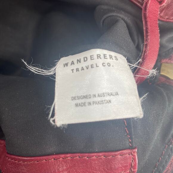 Wanderers Travel Co The Banff Burgundy Red Full Grain Leather Crossbody Purse - Picture 10 of 10